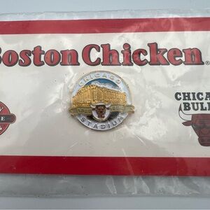 Boston Chicken Bulls Pin Promotion Chicago Stadium Pin